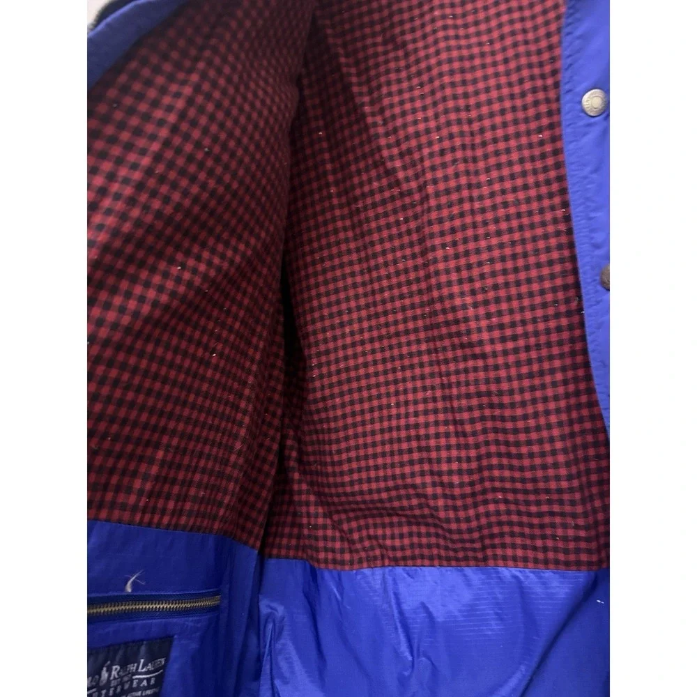 VTG Polo Ralph Lauren Men's Down Puffer Water‎ Resistant Ski Removable Hood L